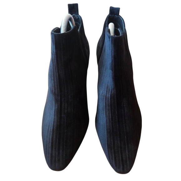 Miista London Billie Women's Velvet Stripe Ankle Boots Black Size EU 39 US 8.5 - Picture 5 of 14